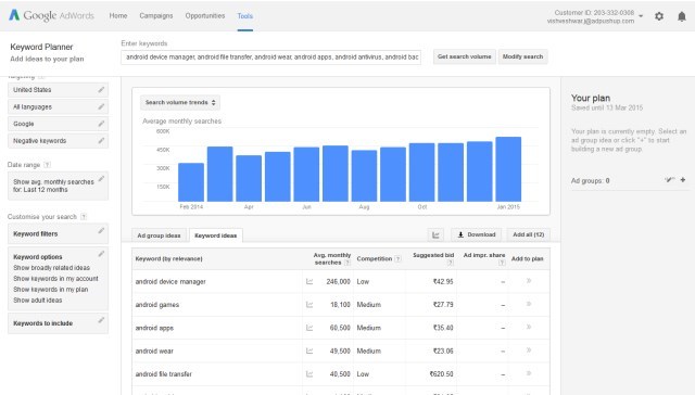 keyword planner 1