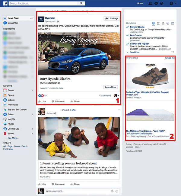 In Feed Social Media Ads