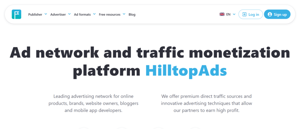 Hilltop Ads - l'un des réseaux publicitaires CPC